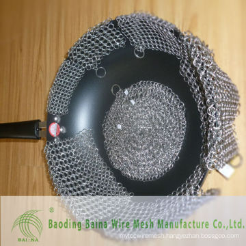 2015 Alibaba china manufacture stainless steel scrubber chainmail scrubber